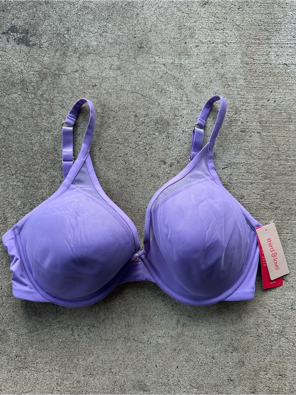 Thirdlove Violet 24/7 Classic Uplift Plunge Mesh Bra